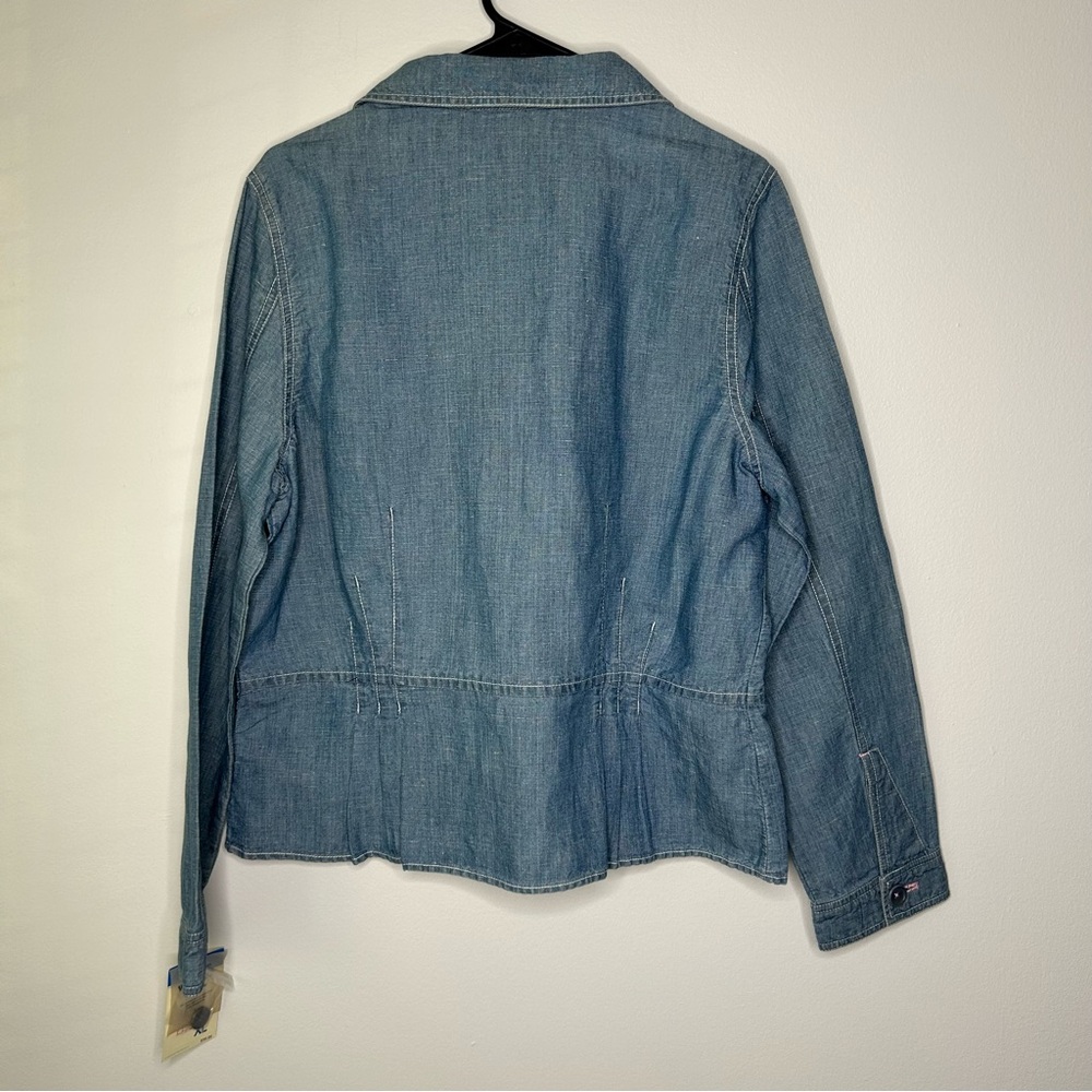NWT Susan Bristol Denim Blue Women's Button Front Jacket Size XL - Picture 8 of 12